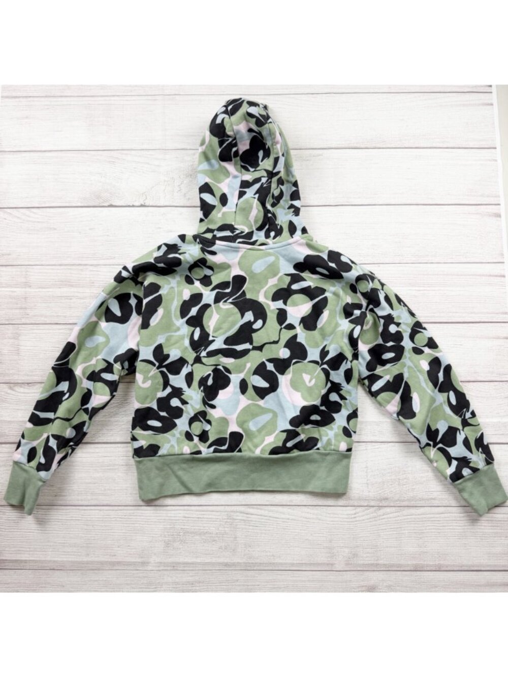 Adidas Kids Camo Hoodie Pullover Loose Fit M 10-12 - Picture 4 of 4
